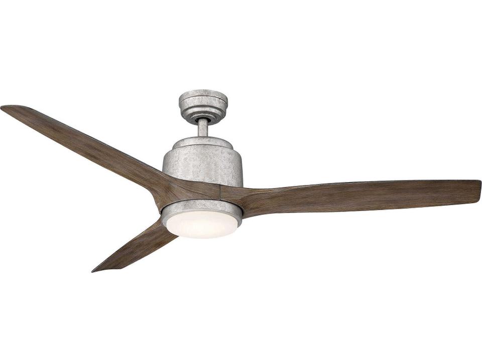 Sora 56-Inch 3-Blade Outdoor LED Ceiling Fan in Galvanized Iron