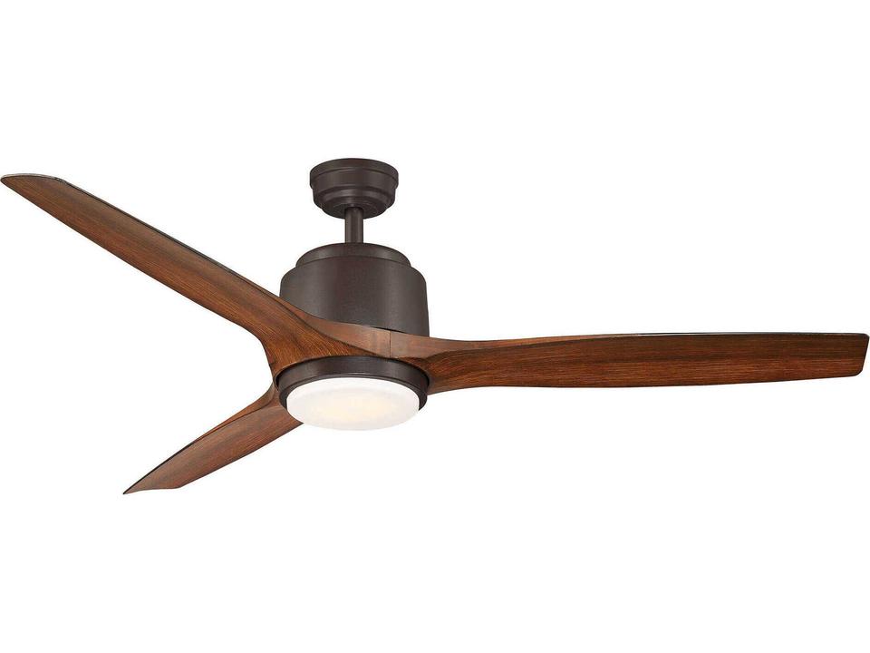Sora 56-Inch 3-Blade Outdoor Ceiling Fan in Textured Brown