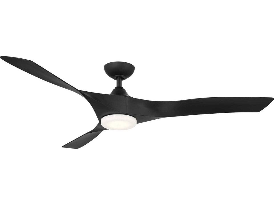 Willow 60-Inch 3-Blade Indoor Outdoor Smart Ceiling Fan in Matte Black