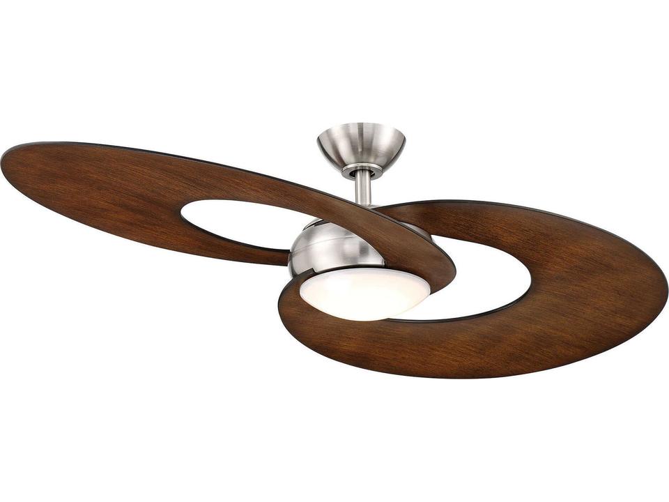 Sirius 52-Inch 2-Blade Indoor LED Smart Ceiling Fan in Nickel