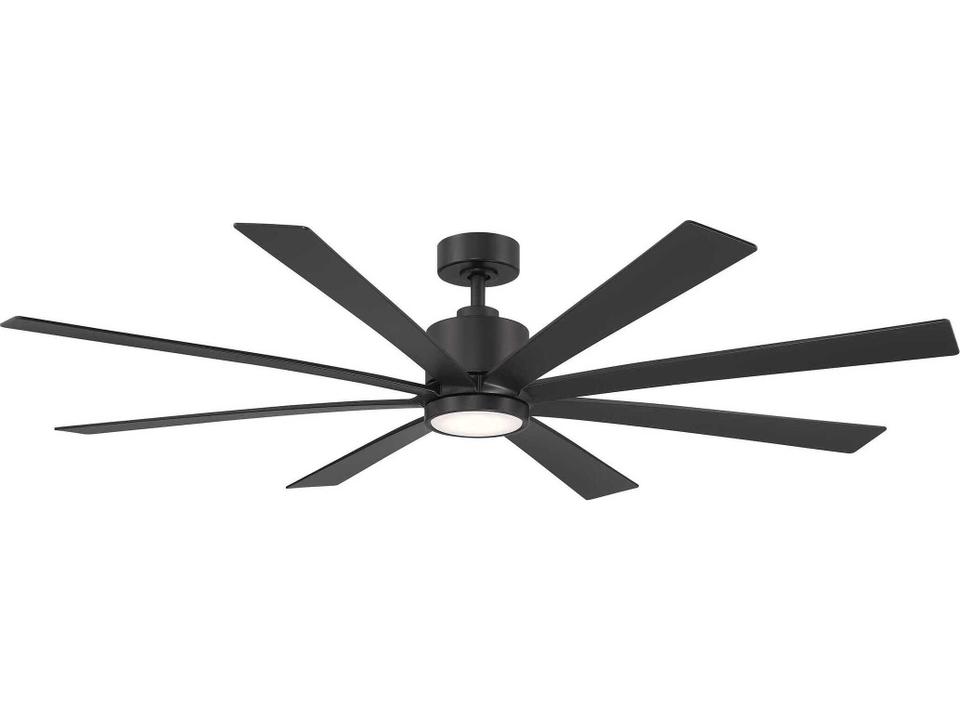 Richland 65-Inch 8-Blade Smart Indoor Outdoor Ceiling Fan in Matte Black