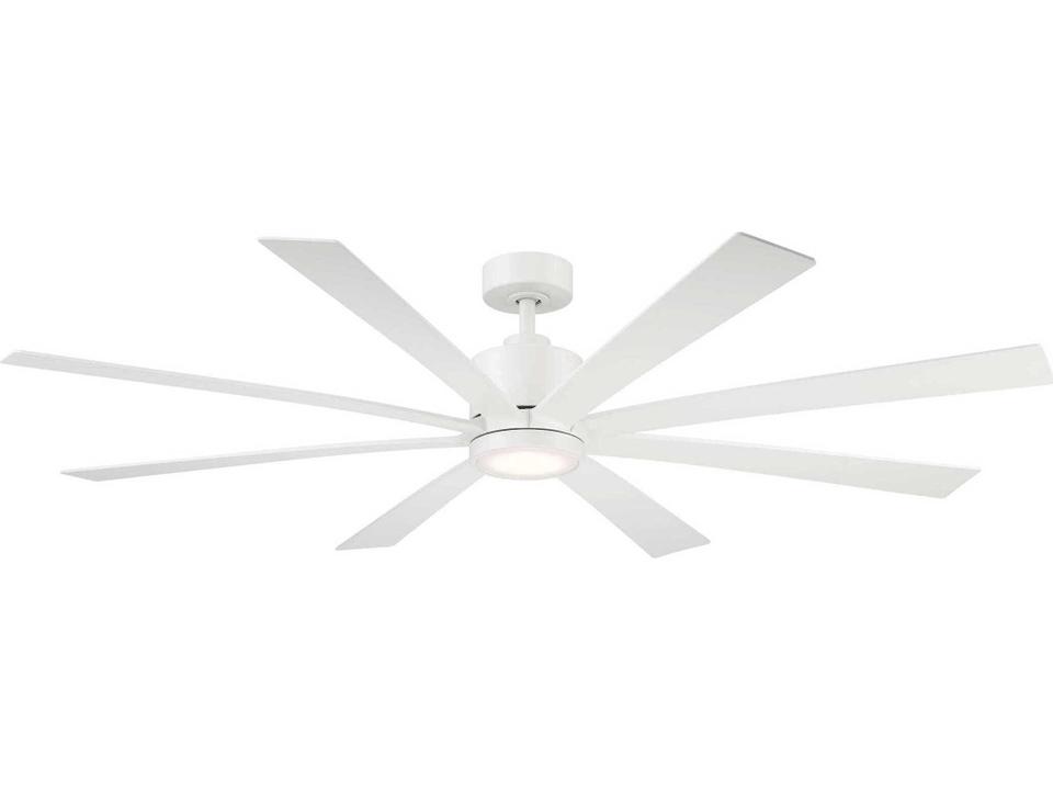 Richland 65-Inch 8-Blade Indoor Outdoor Smart Ceiling Fan in Matte White