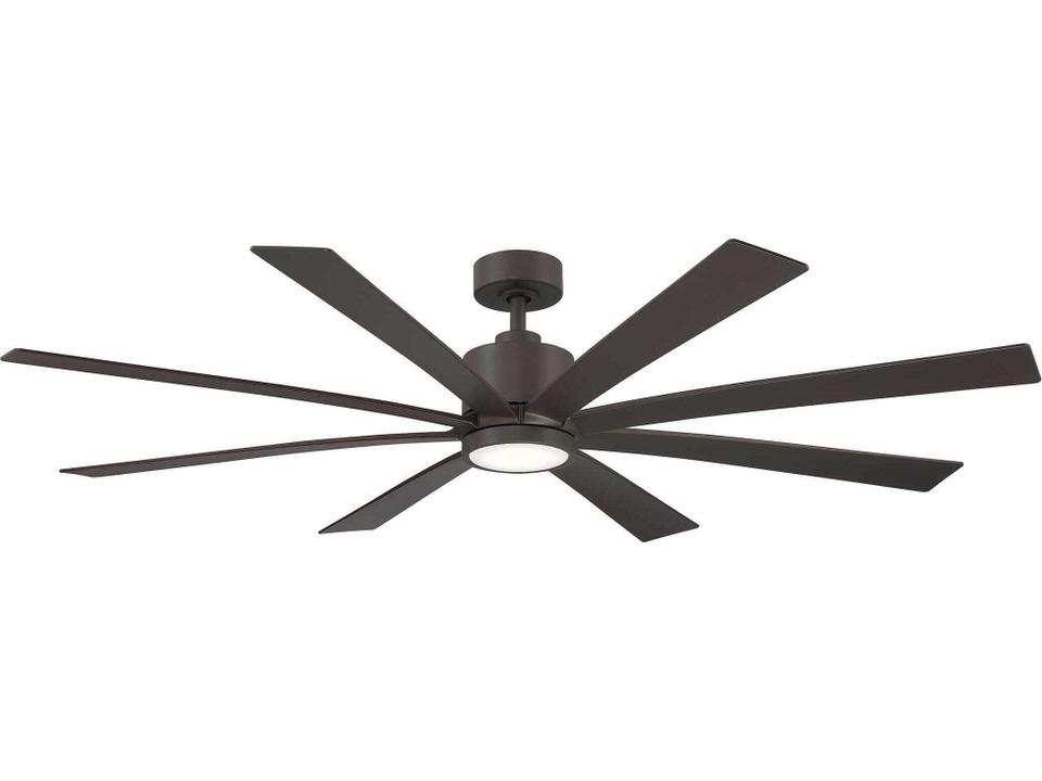 Richland 65-Inch 8-Blade Indoor Outdoor Smart Ceiling Fan in Textured Brown