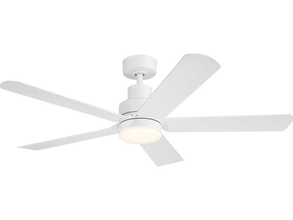 Vice 52-Inch 5-Blade Indoor Outdoor Ceiling Fan in Matte White