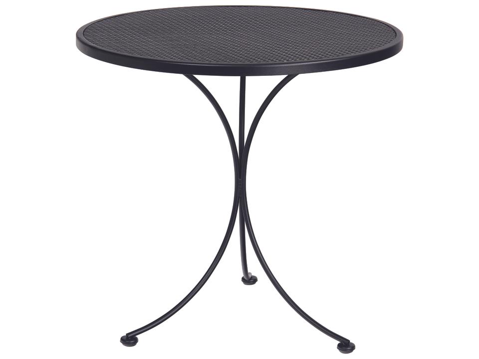 30-Inch Round Mesh Top Wrought Iron Bistro Table