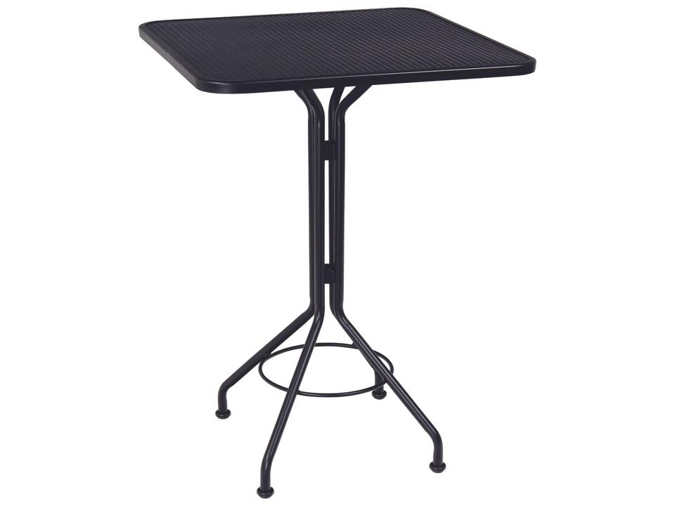 Contract Plus Square 30 Inch Outdoor Wrought Iron Bar Height Table