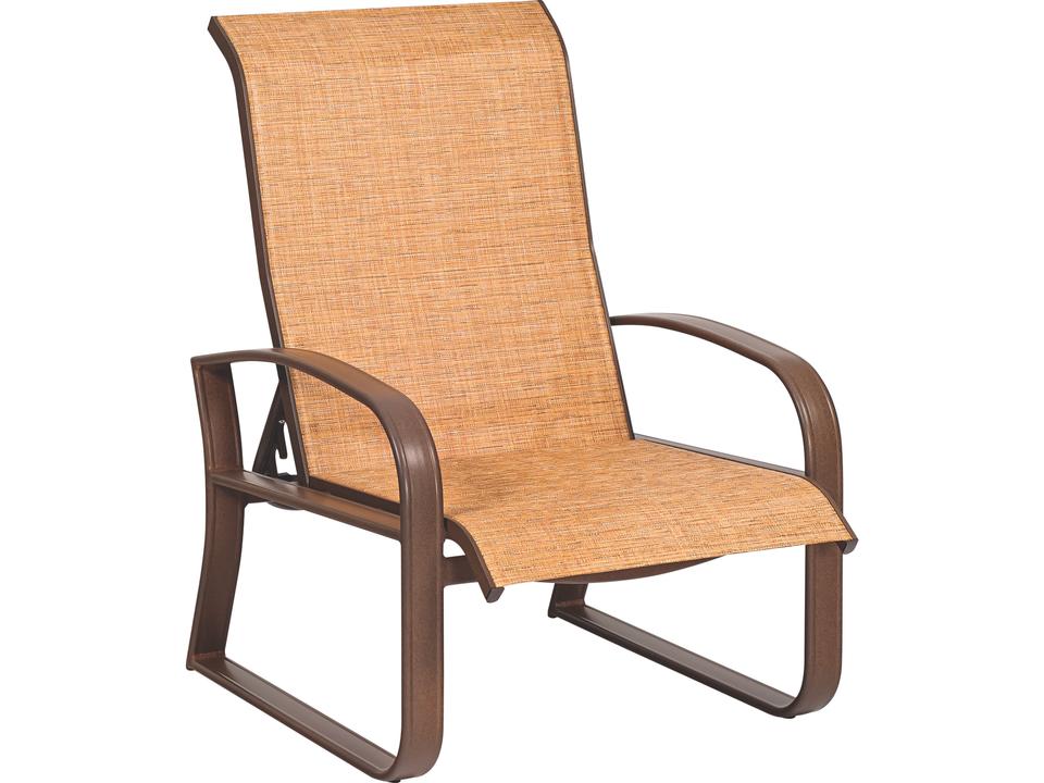 Cayman Isle Sling Aluminum Adjustable Outdoor Patio Lounge Chair