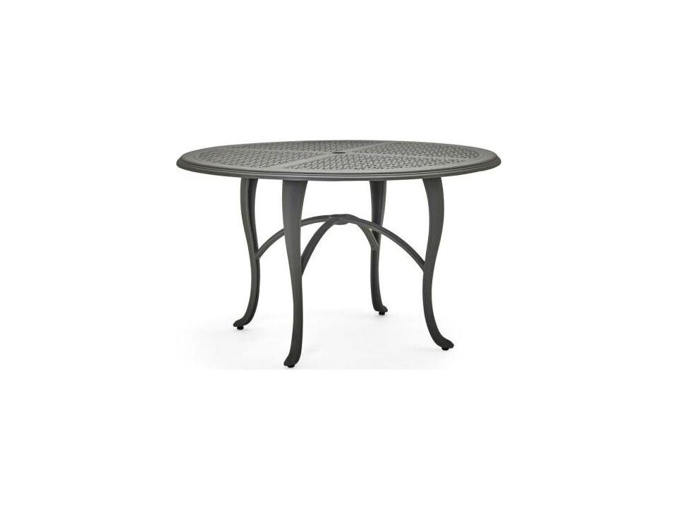 hampton outdoor patio table with umbrella hole Enlarged Metal Square Dining perfectly fitting most standard outdoor umbrellas to provide shade from the harsh sun and light rain Woodard Hampton Cast Aluminum Round