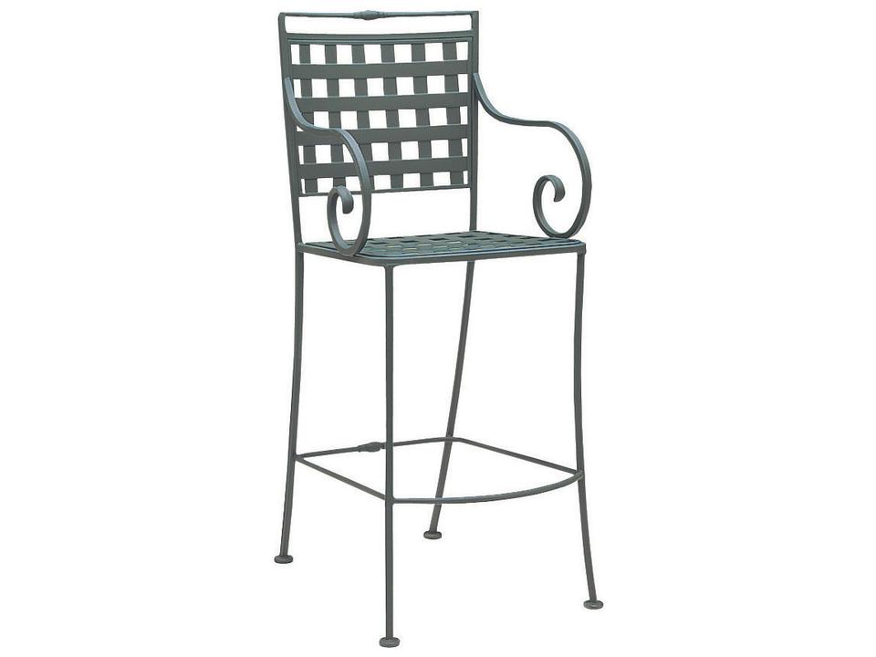 Sheffield Wrought Iron Outdoor Patio Bar Stool