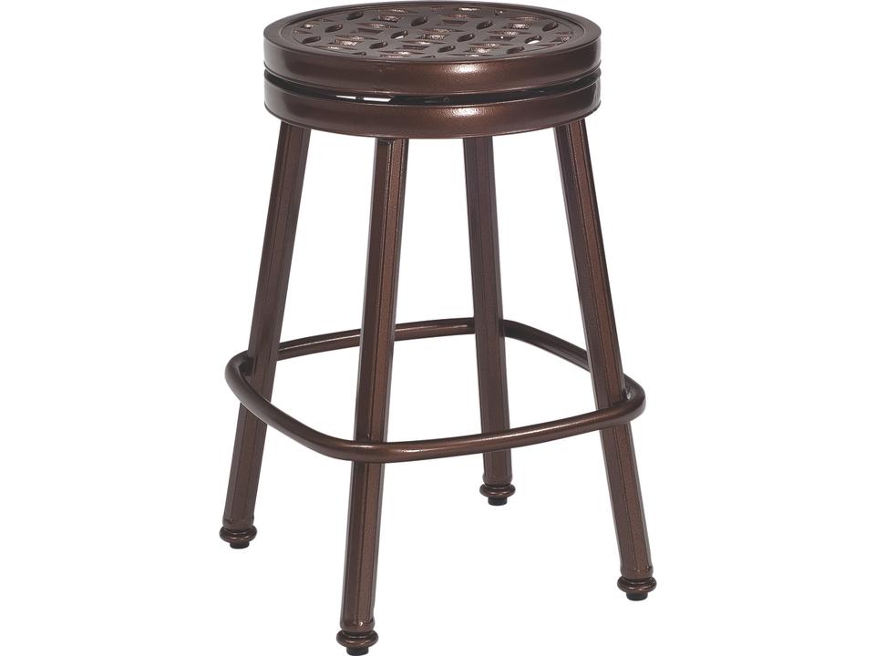 Casa Cast Aluminum Round Swivel Counter Stool