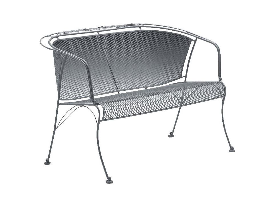 Briarwood Wrought Iron Barrel Back Outdoor Loveseat