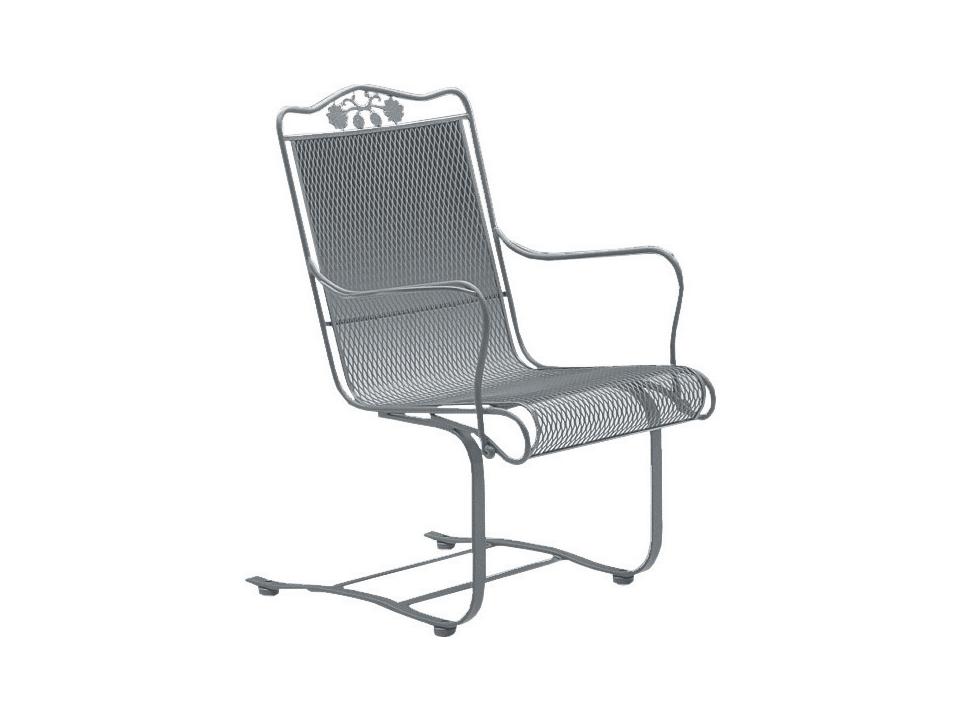 Briarwood Wrought Iron High Back Spring Lounge Chair