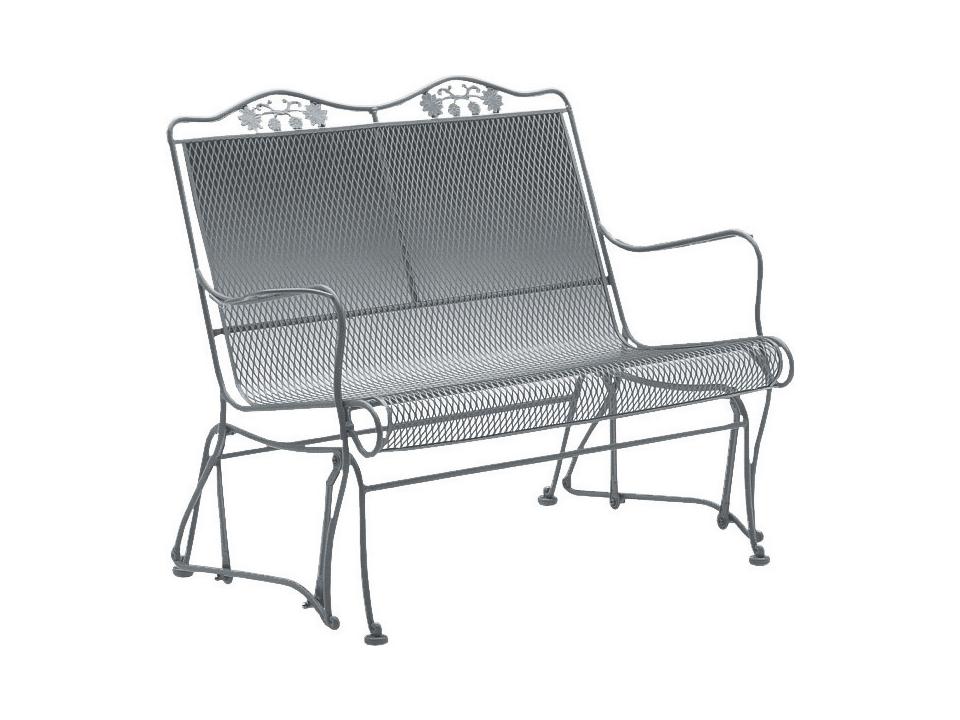 Briarwood Wrought Iron Gliding Outdoor Loveseat