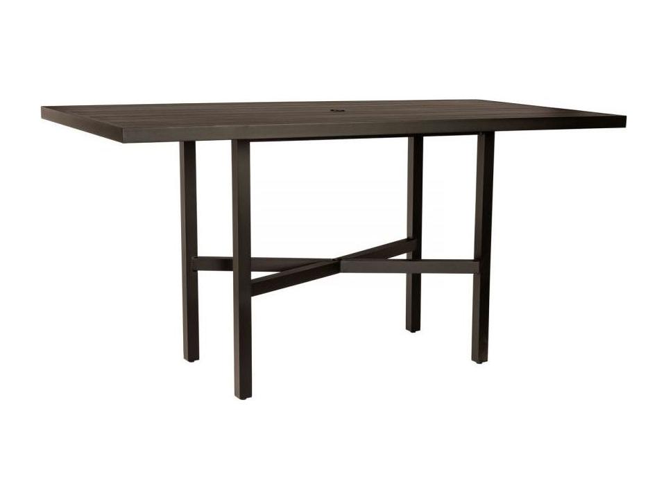 Tri-Slat 84x42 Inch Rectangular Aluminum Outdoor Counter Table