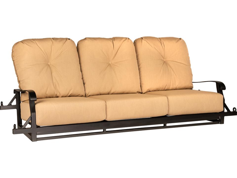 Cortland Cushion Outdoor Sofa Swing in Aluminum