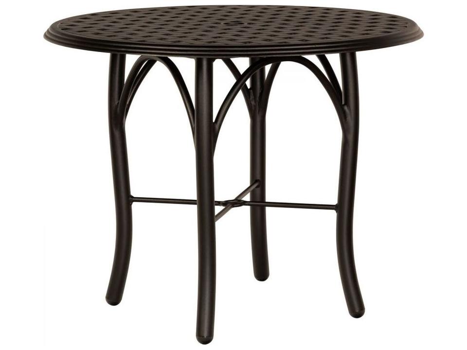 Thatch 36-Inch Round Aluminum Bistro Table with Umbrella Hole