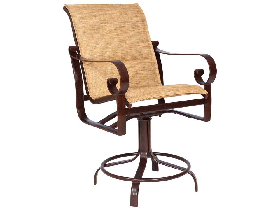 Belden Padded Sling Aluminum Swivel Counter Stool