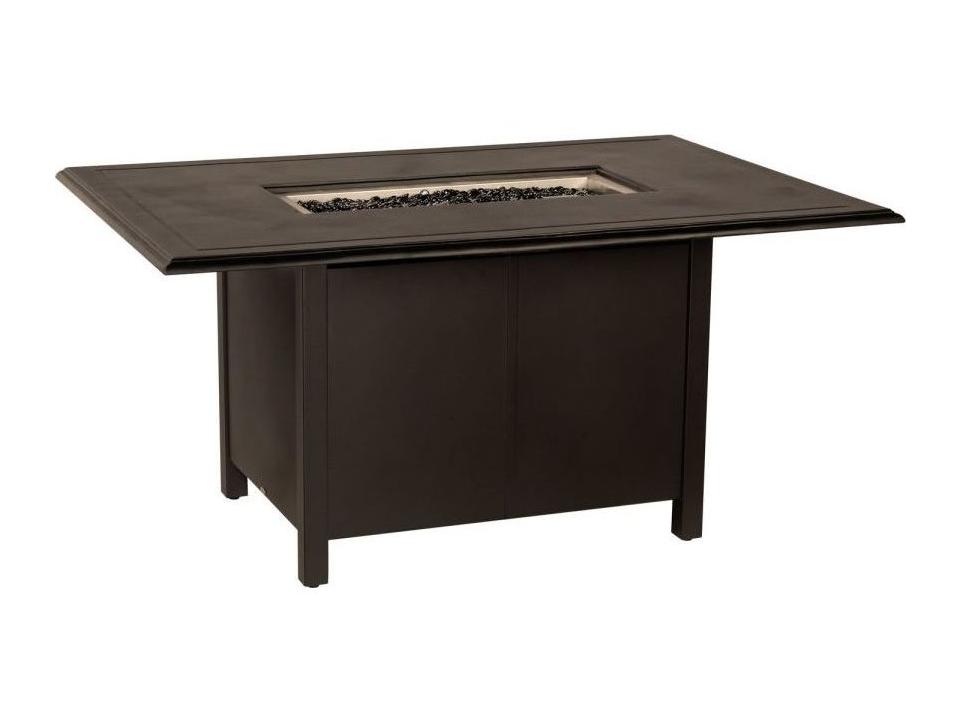 Solid Cast 60 x 42 Inch Rectangular Chat Height Fire Table