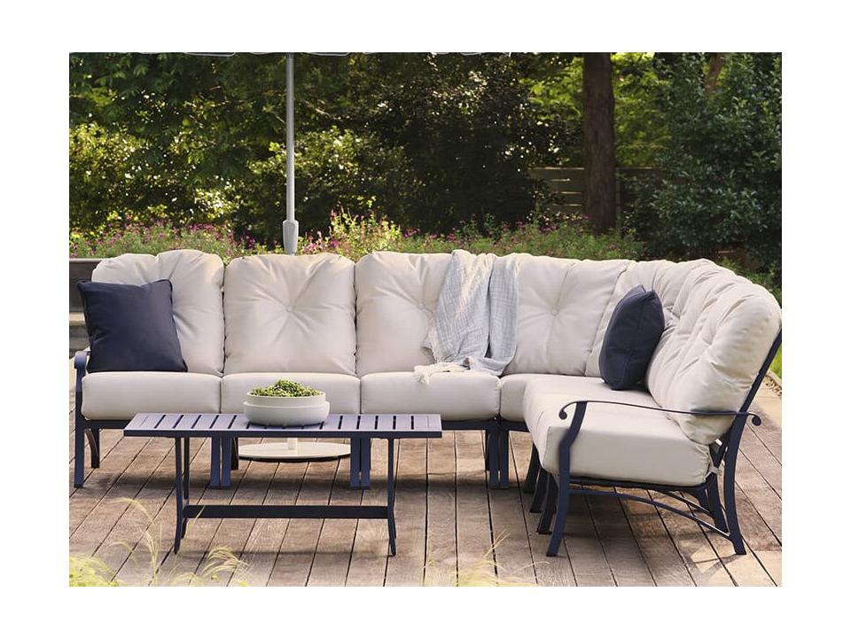 Cortland Cushion Aluminum Sectional Outdoor Patio Lounge Set