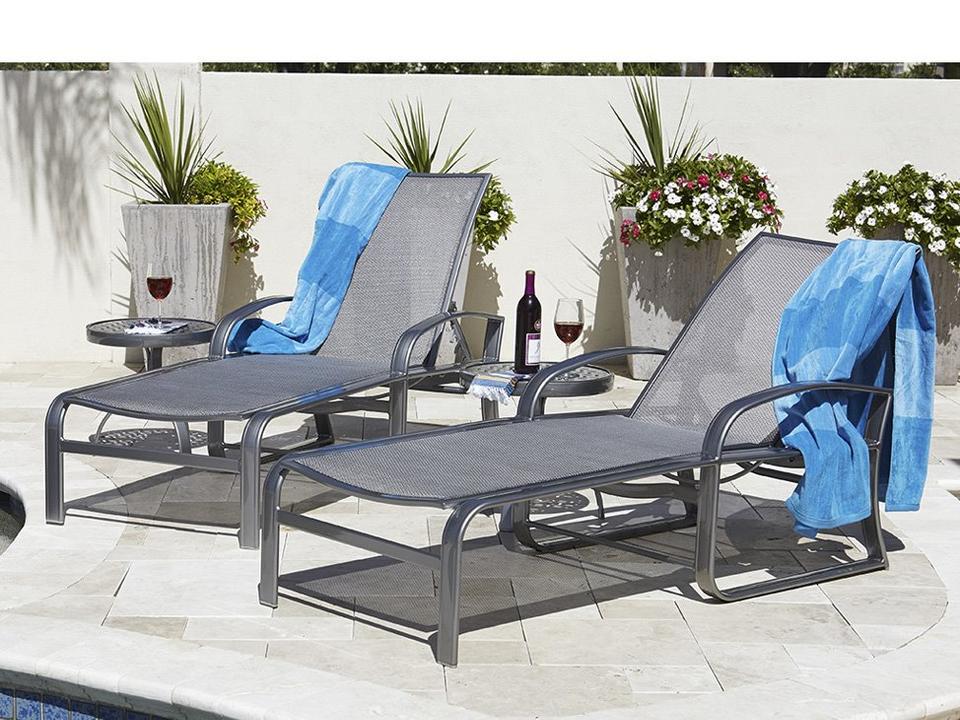 Cayman Isle Sling Aluminum Outdoor Lounge Set