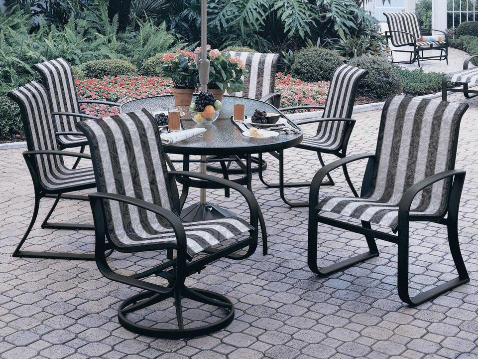 Cayman Isle Sling Aluminum Patio Dining Set