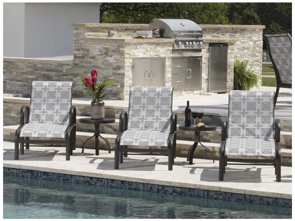 Fremont Padded Sling Aluminum Outdoor Patio Lounge Set