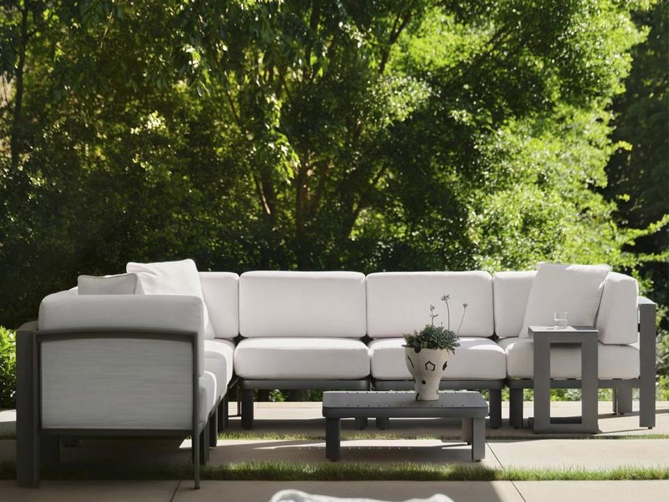 Metropolis Cushion Aluminum Sectional Outdoor Lounge Set