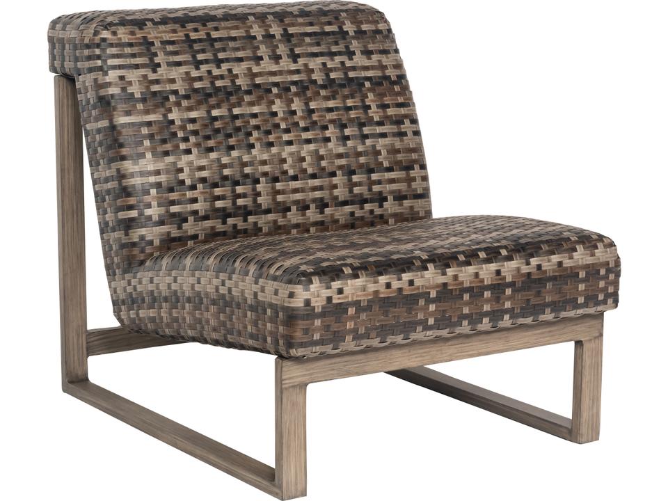Reunion Modular Armless Lounge Chair in Mixed Brown Calico