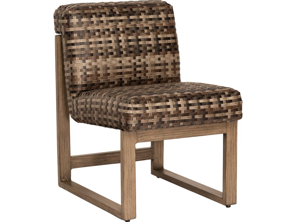 Reunion Wicker Dining Side Chair in Calico