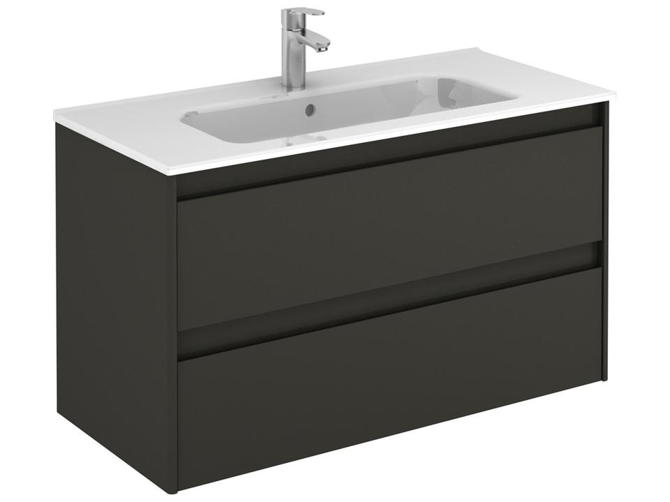 Ambra 100 Wall Mounted Bathroom Vanity in Anthracite