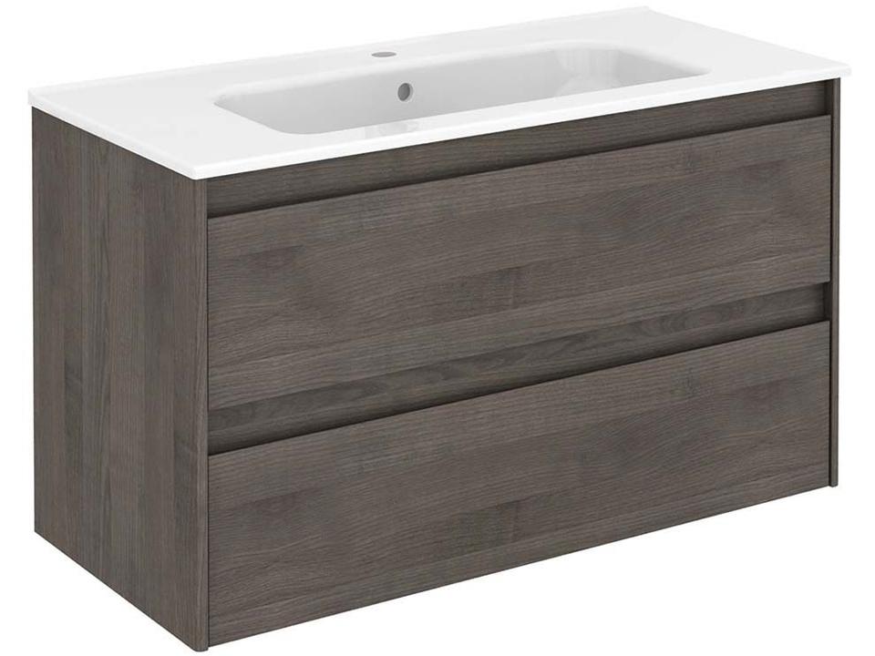 Ambra Wall-Mounted Bathroom Vanity in Samara Ash