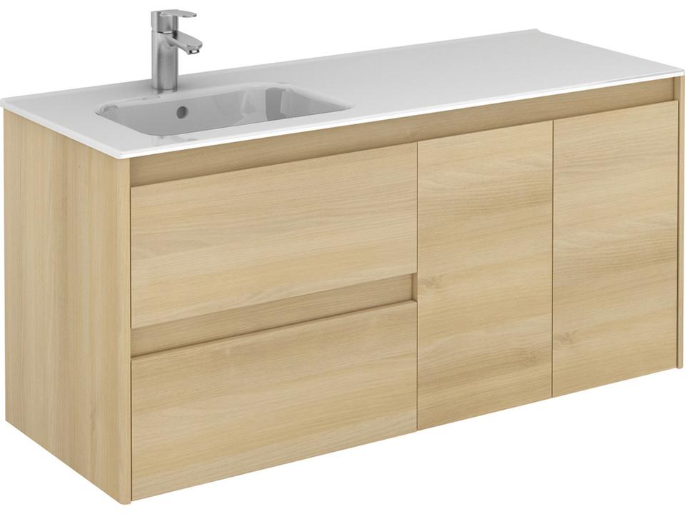 Ambra Wall Mounted Bathroom Vanity Nordic Oak