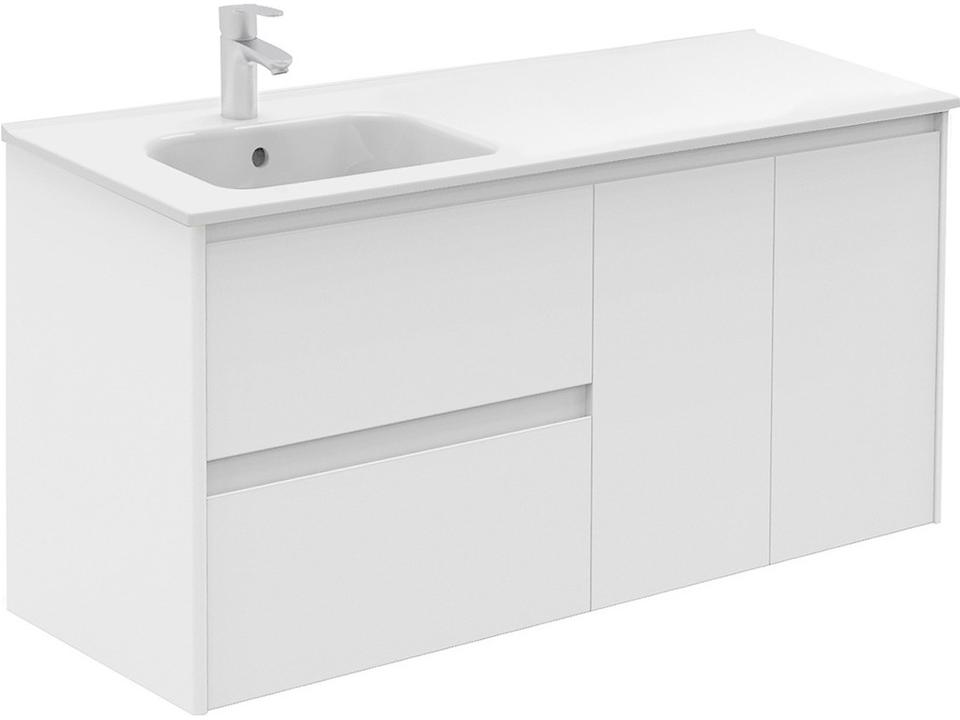 Ambra 48 Inch Wall Mounted Single Basin Bathroom Vanity in Matte White