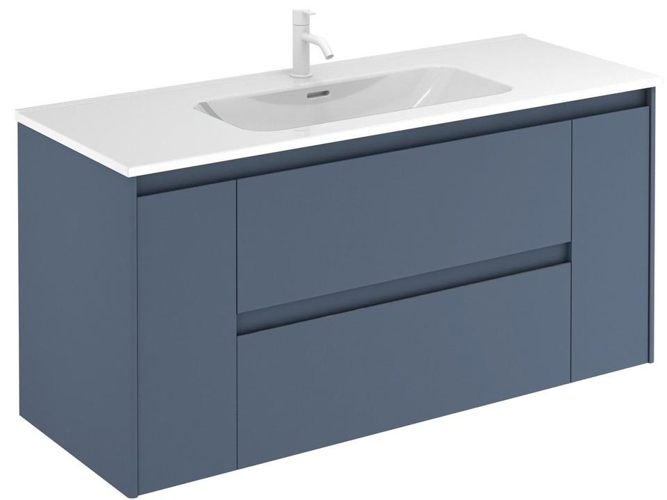 Ambra Wall Mounted Vanity Modern Royal Blue