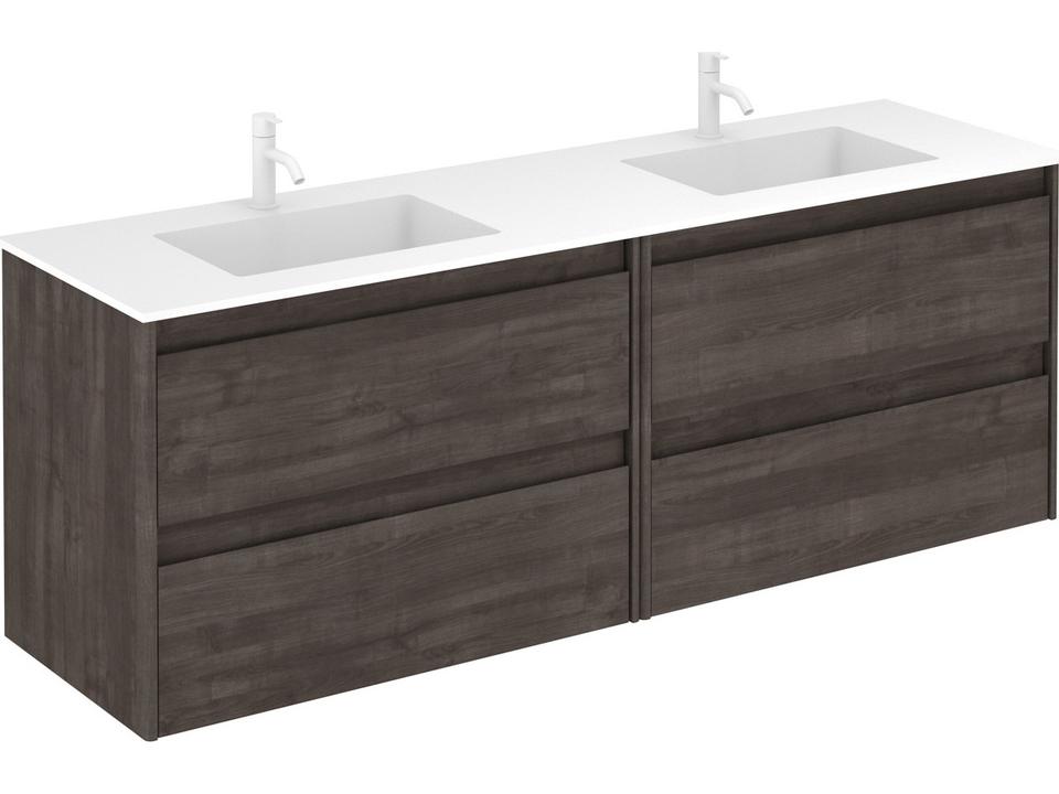 Ambra 63-Inch Double Vanity Wall Mounted Modern