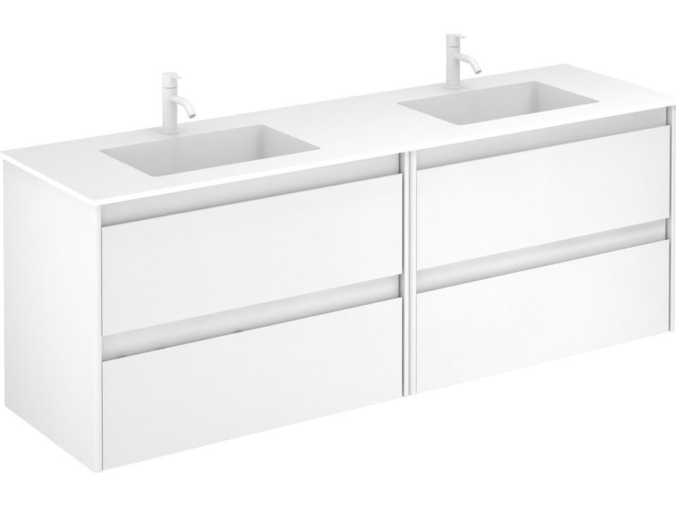 Ambra Wall-Mounted Double Vanity Modern