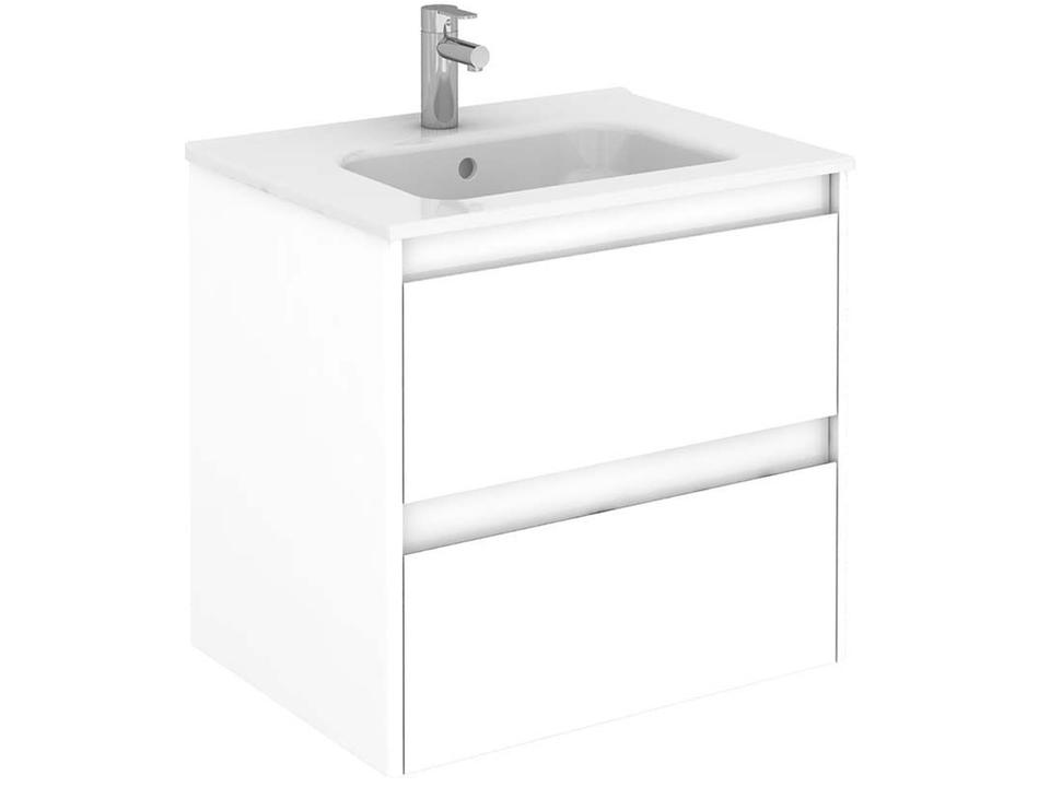 Ambra Wall Mounted Bathroom Vanity Gloss White