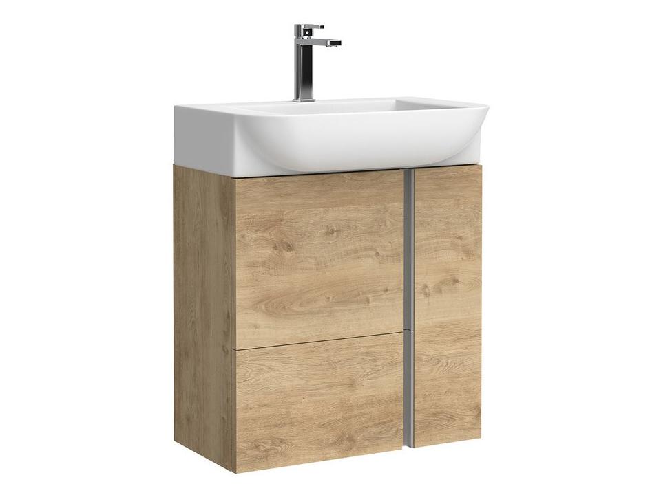 Camilia Wall Mounted Bathroom Vanity in Natural Oak