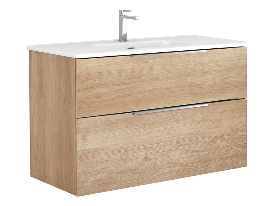 Dalia Wall Mounted Bathroom Vanity 40 Inch Natural Oak