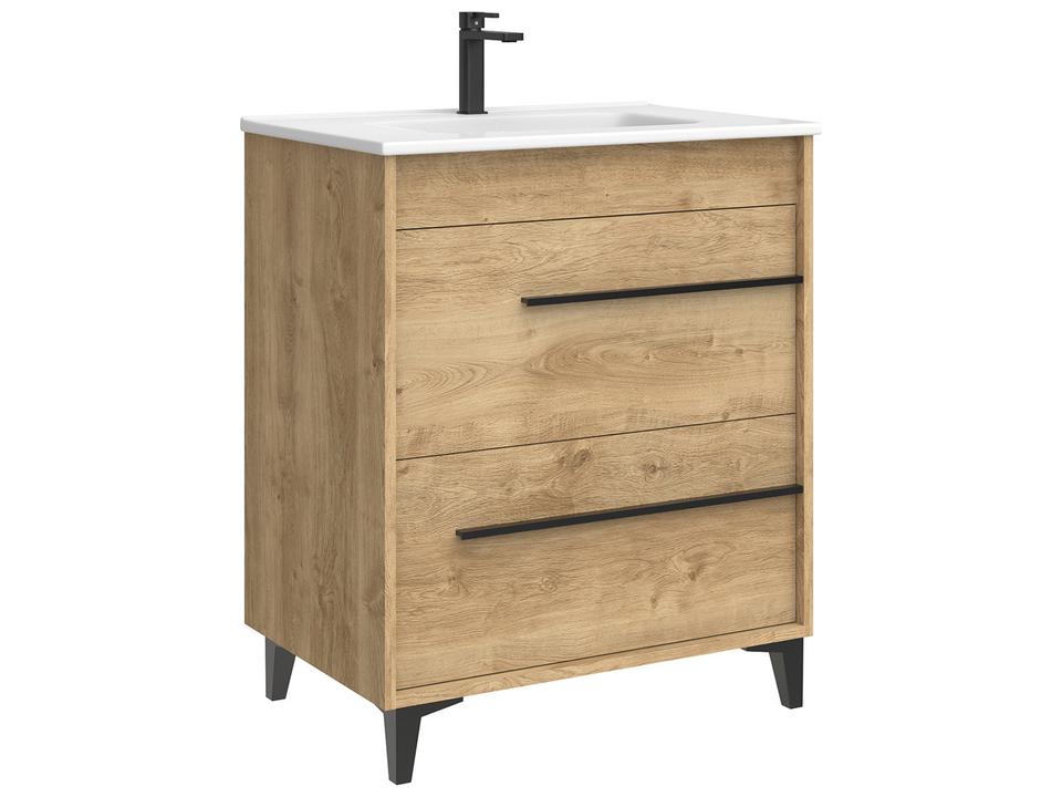 Lotus Freestanding Vanity Natural Oak 28 Inch