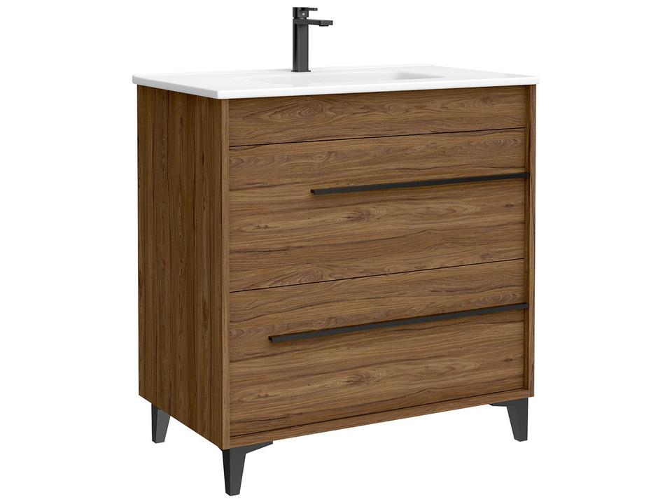 Lotus Freestanding Single Vanity with Ceramic Top