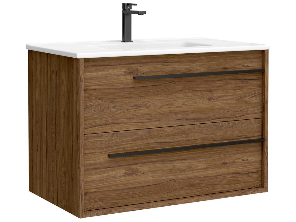 Lotus Bathroom Vanity 32-Inch Modern Walnut