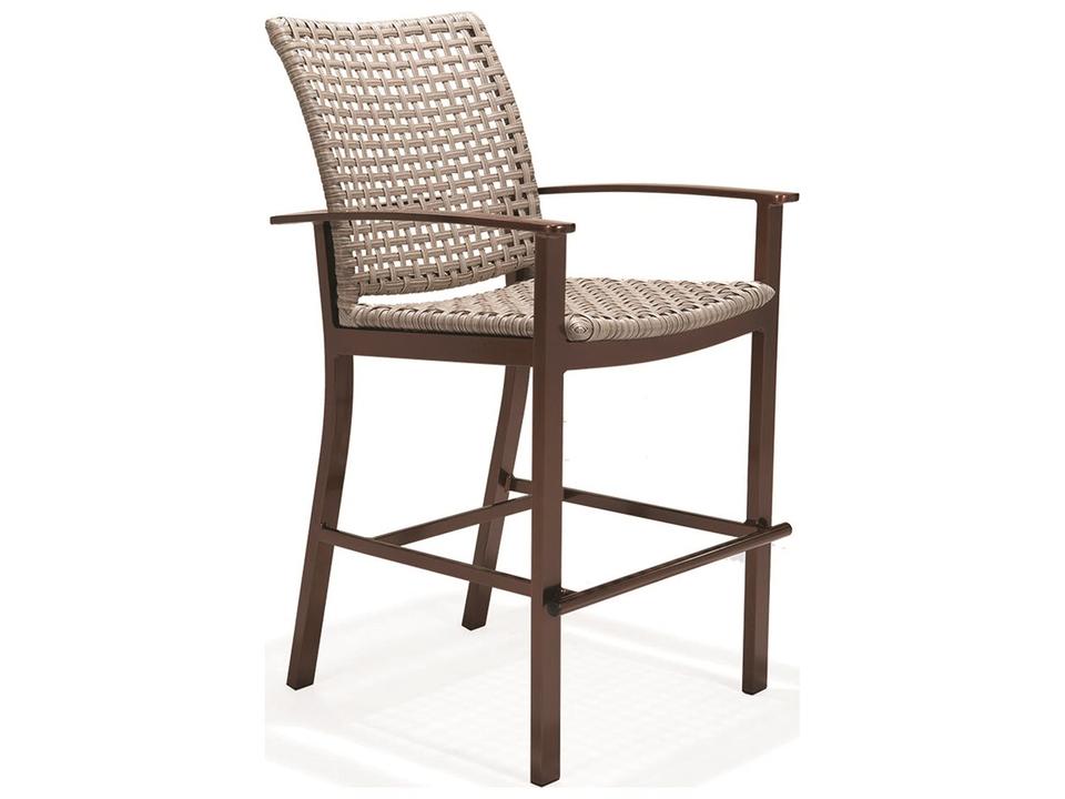 Jasper Woven Aluminum Counter Stool in Bronze Beachwood Weave