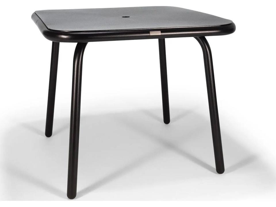 Holsen 42 Inch Square Rigid Balcony Height Table with Umbrella Hole