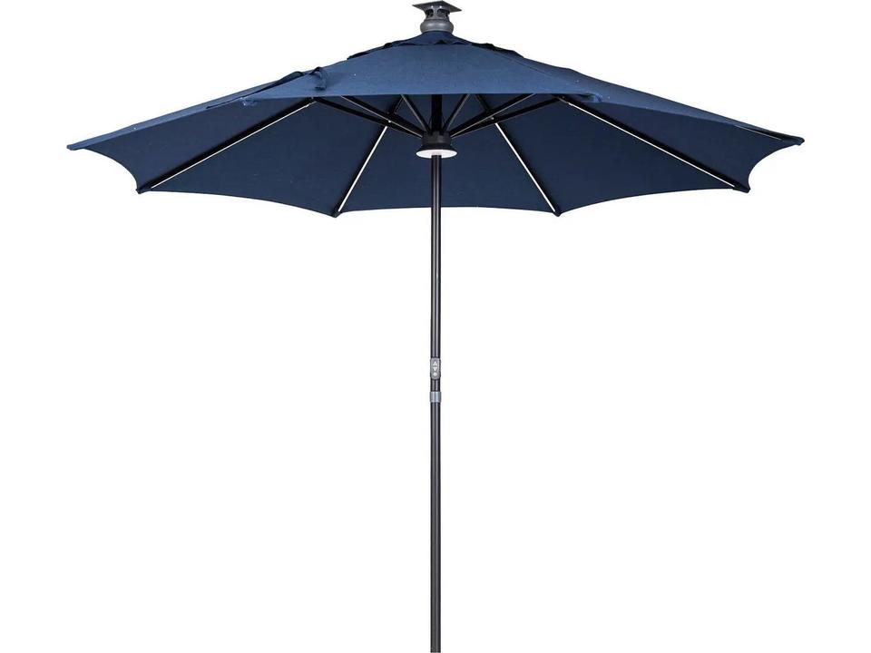 indigo patio umbrella Cantilever | Wind Resistant, 360 Rotation | Commercial Grade | Sunbrella Spectrum Its smooth Freya Modern Classic Lido Indigo