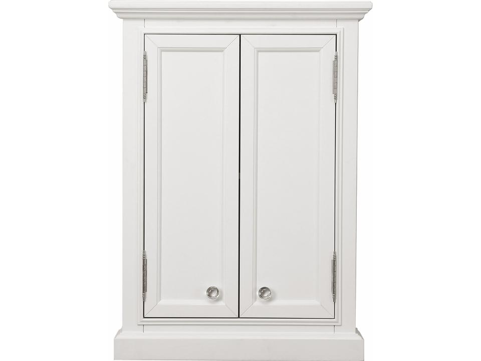 Derby Chrome Pure White Rubberwood Accent Chest