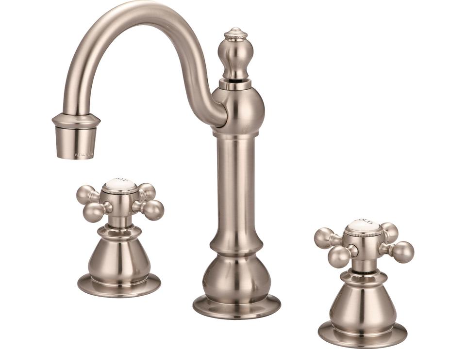 American 20th Century Classic Widespread Bathroom Faucet in Brushed Nickel