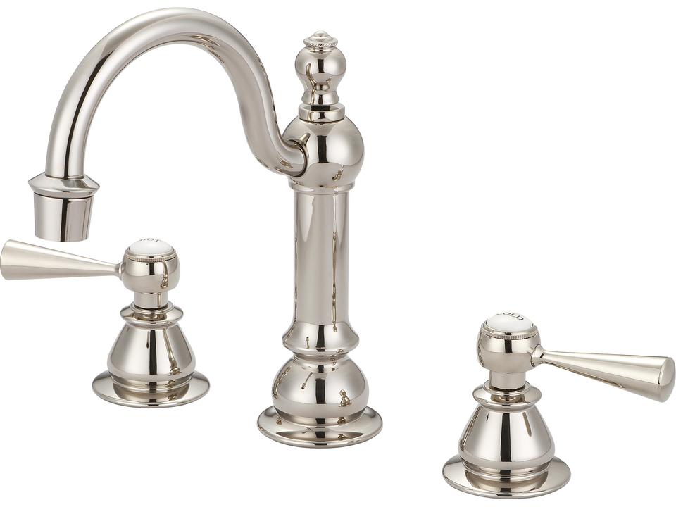 Bea Widespread Bathroom Faucet in Polished Nickel with Lever Handles
