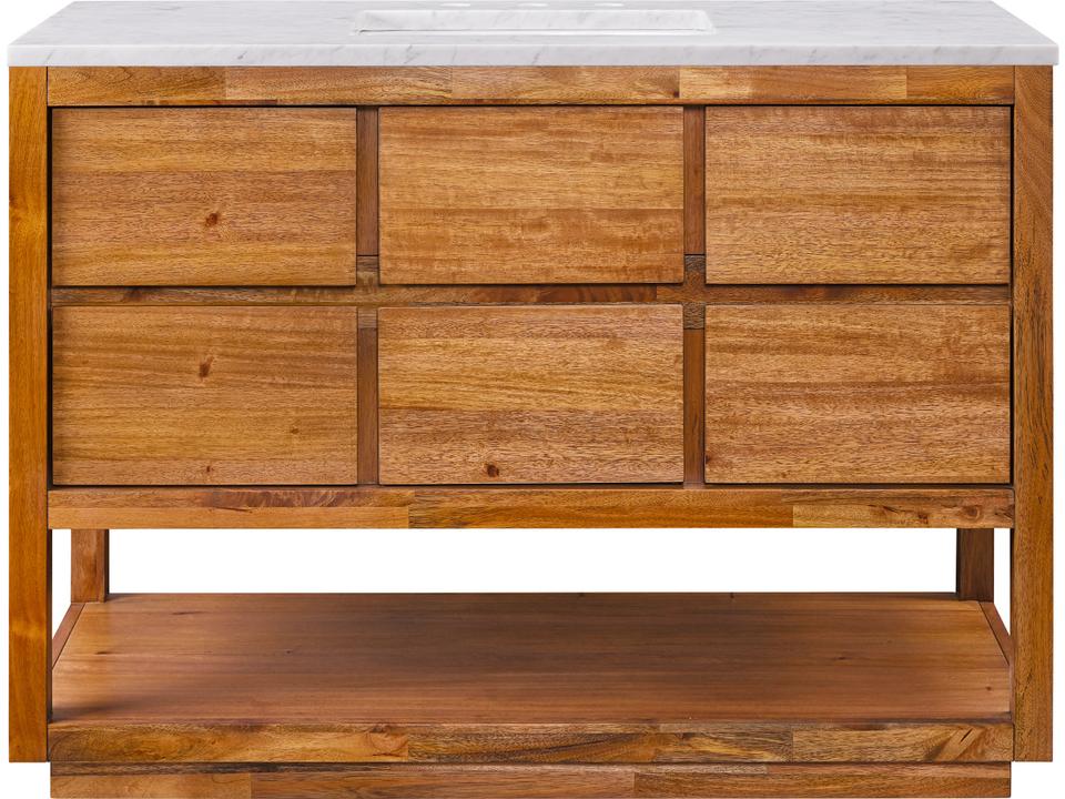 Oakman 48-Inch Single Sink Mid-Century Bathroom Vanity in Mango Wood
