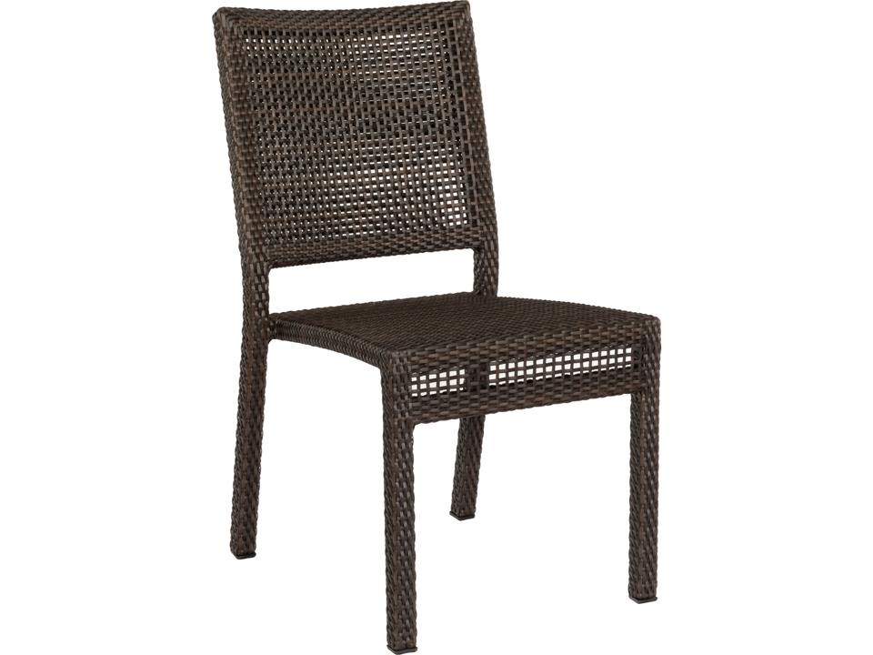 Whitecraft Miami Wicker Dining Side Chair Stackable All-Weather